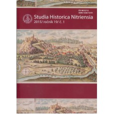 Studia Historica Nitriensia 2015/1